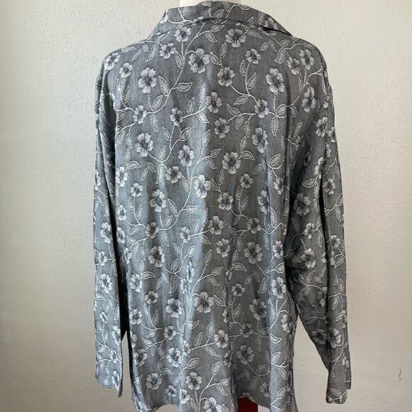 David Dart Linen Blend Button Up Shirt Size L EUC - Picture 6 of 8